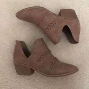 Tan booties